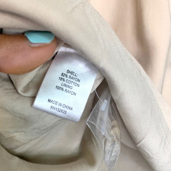 NWT L'ACADEMIE x Revolve The Brigitte Mini Dress in Sand Sz L - Picture 9 of 10